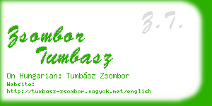 zsombor tumbasz business card